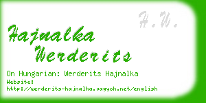 hajnalka werderits business card